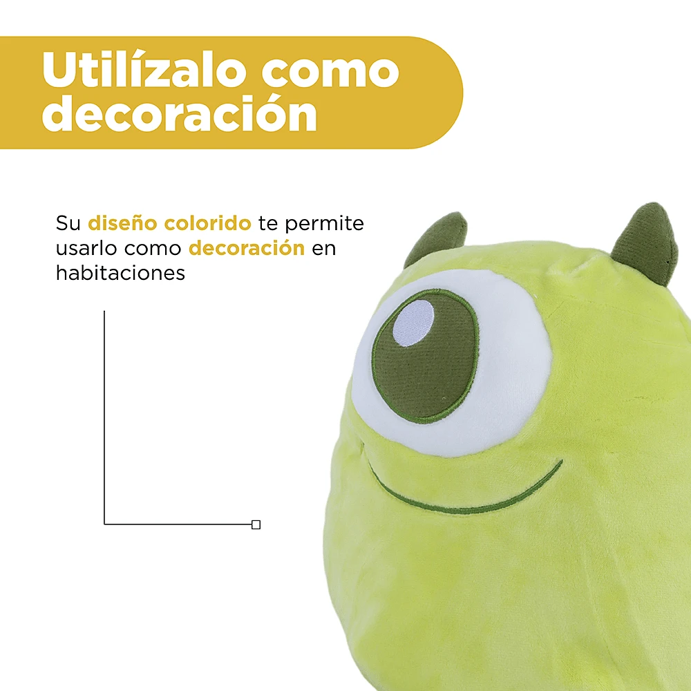 Peluche Disney Mike Wazowsky Redondo Felpa Verde 25x23 cm