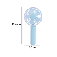 Ventilador De Mano Plegable Sintético Aqua 9.5x19.4 cm Inalámbrico