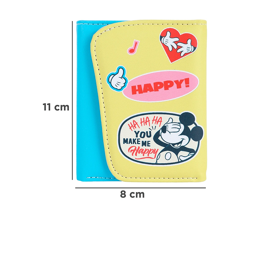 Cartera Para Mujer Disney 100 Mickey Mouse Sintética Multicolor 11x8x2 cm