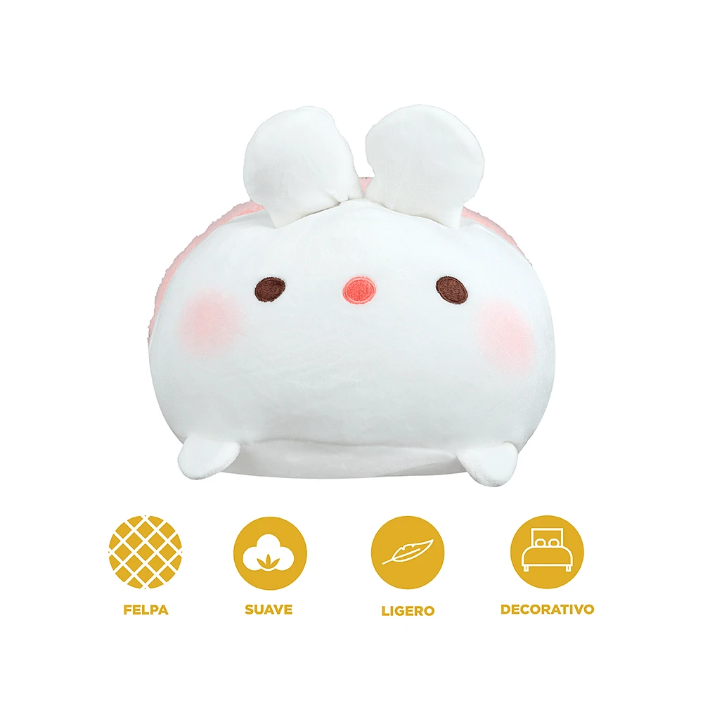 Peluche Miniso Conejito Felpa Blanco 30x28 cm