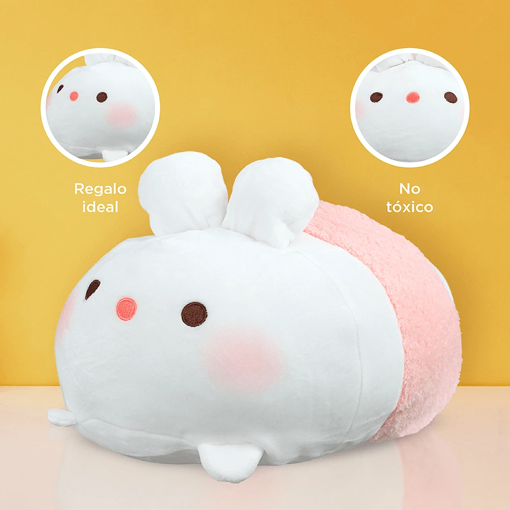 Peluche Miniso Conejito Felpa Blanco 30x28 cm