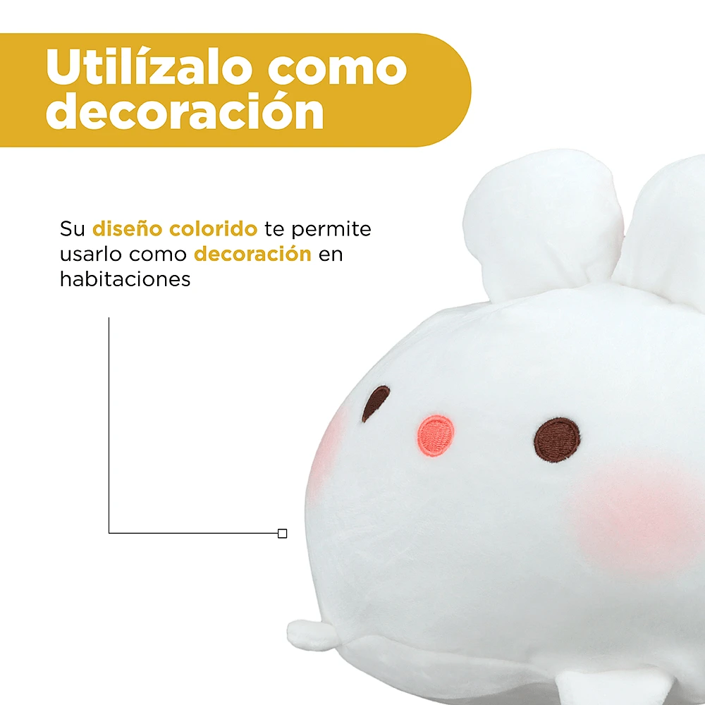 Peluche Miniso Conejito Felpa Blanco 30x28 cm