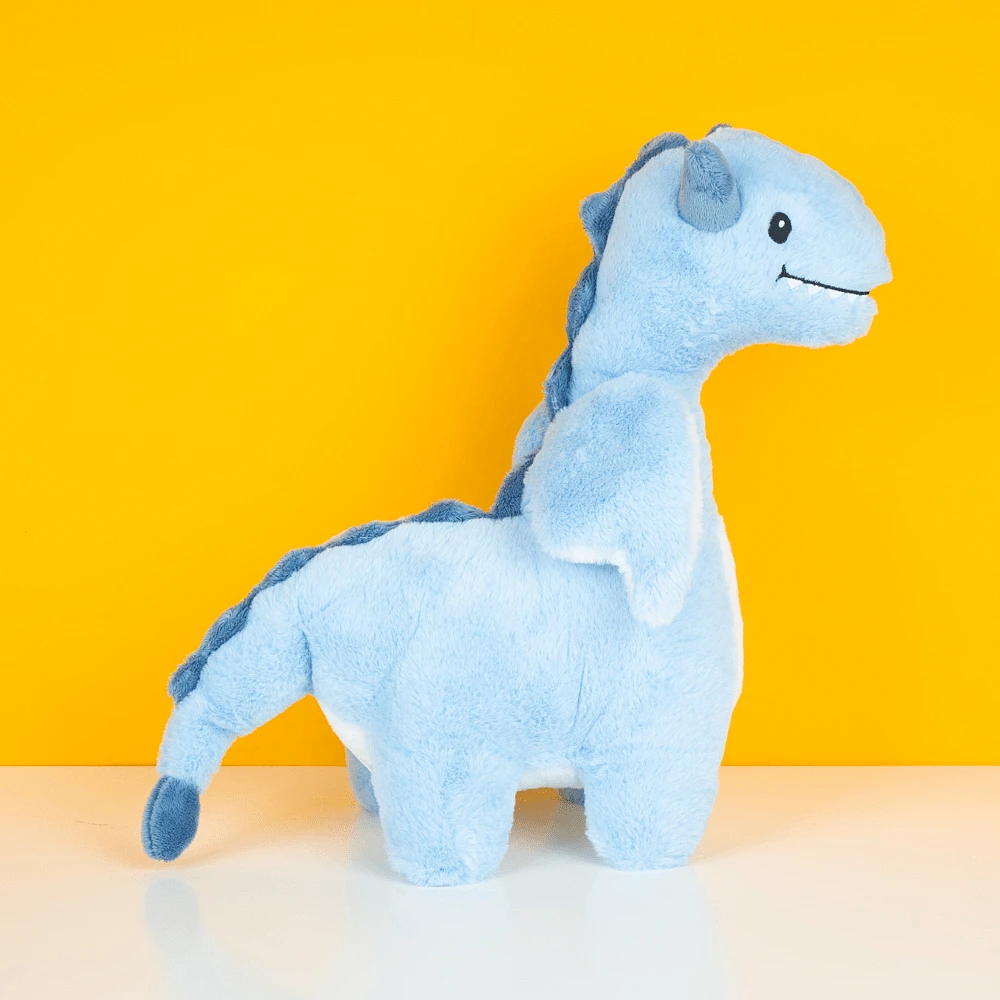 Peluche Miniso Dinosaurio Felpa Azul 28x37 cm