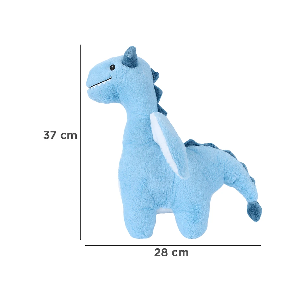 Peluche Miniso Dinosaurio Felpa Azul 28x37 cm