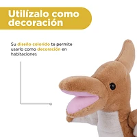 Peluche Miniso Pterosaurios Felpa Café 35x29 cm