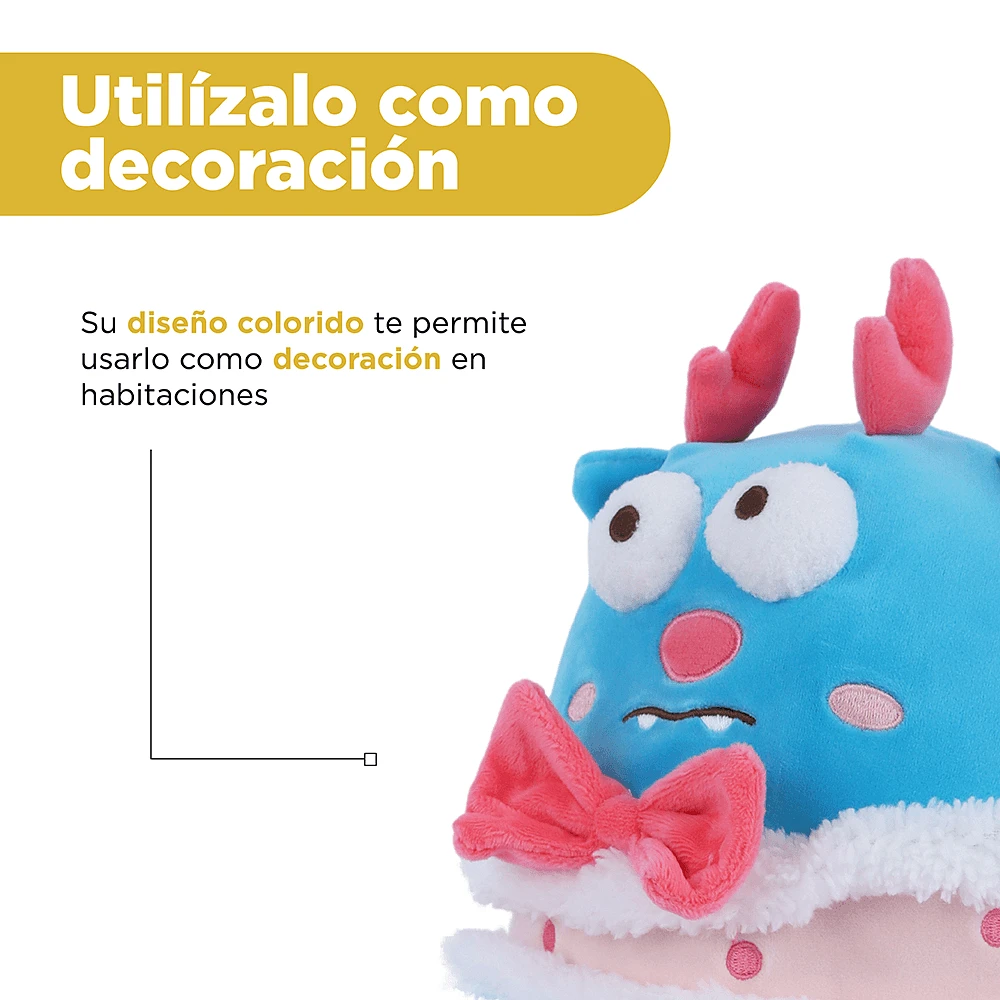 Peluche Miniso Monstruo Felpa Azul 24x29.5 cm