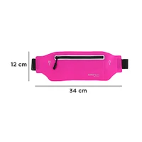 Cangurera Deportiva 77% Poliéster, 23% Elastano Rosa 34x12 cm