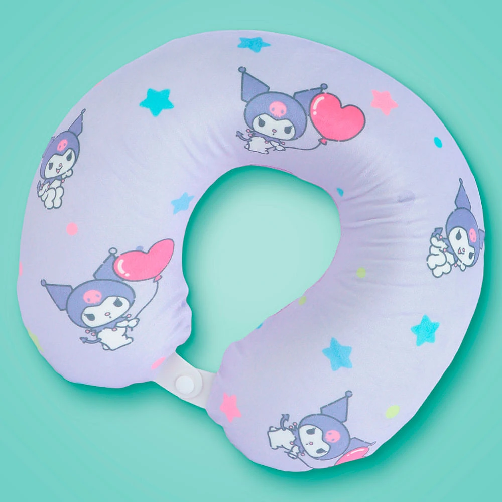 Almohada De Viaje Sanrio Kuromi Memory Foam Lila 30x28 cm