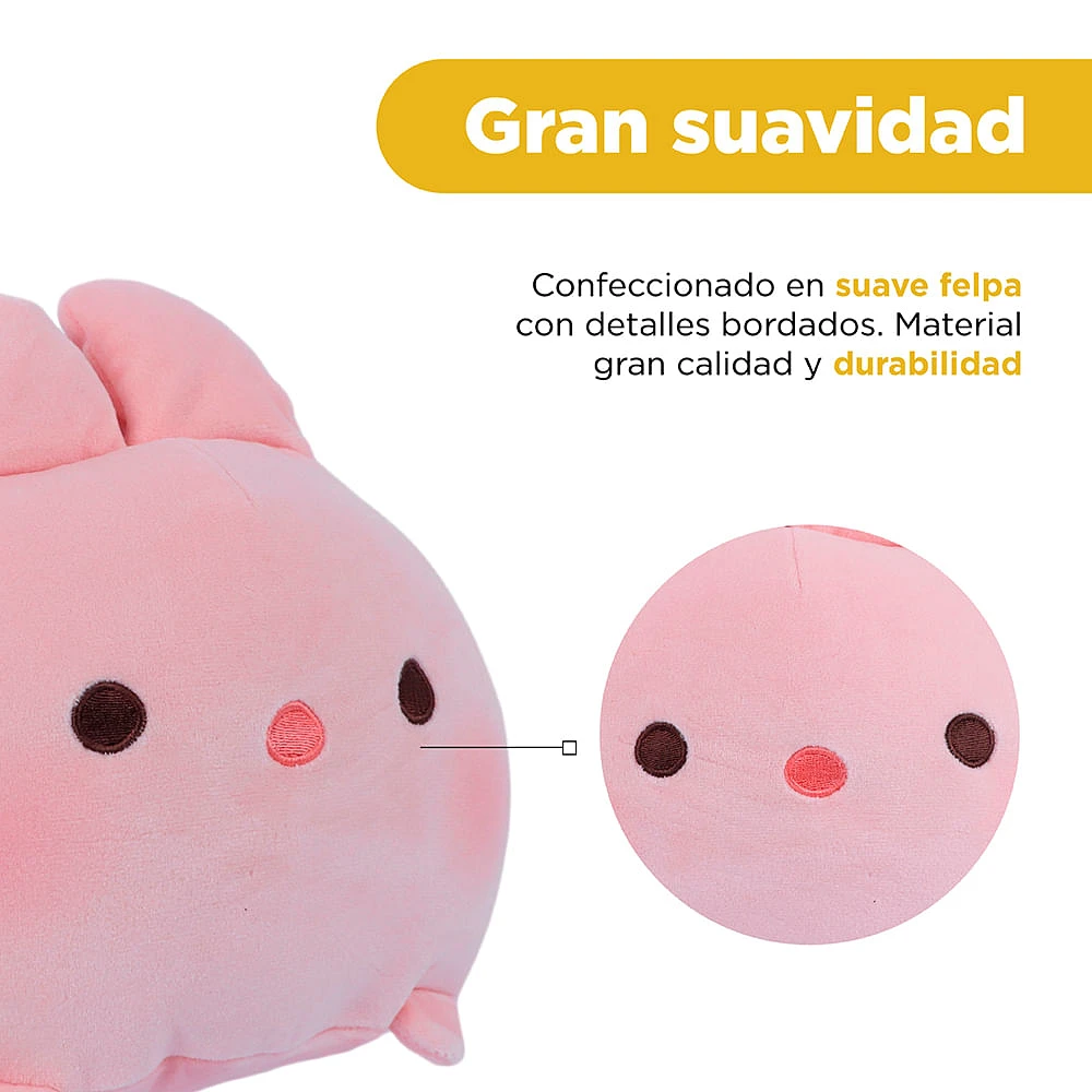 Peluche Miniso Conejito Felpa Rosa 23x18 cm