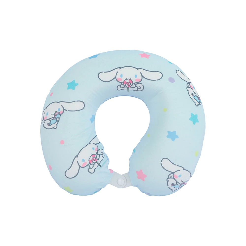 Almohada De Viaje Sanrio Cinnamoroll Memory Foam Azul 30x28 cm