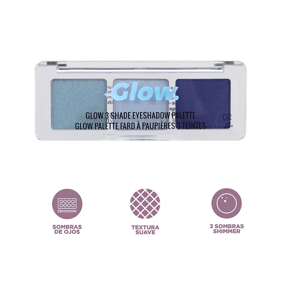 Paleta Sombras Para ojos Glow 2.1 gr 02 Icy