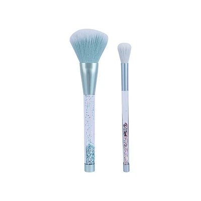 Set Brochas De Maquillaje Disney Frozen Sintéticas 2 Piezas