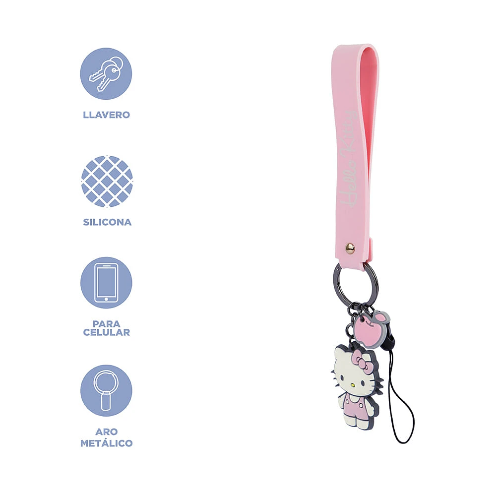 Accesorio Decorativo Para Celular Sanrio Hello Kitty Silicona Rosa 23 cm