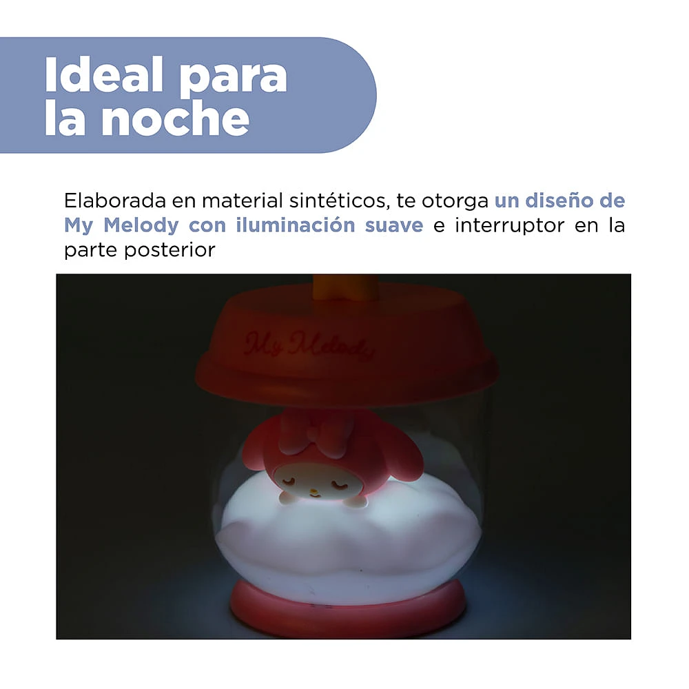 Mini Lámpara De Noche Sanrio My Melody Recargable Sintética
