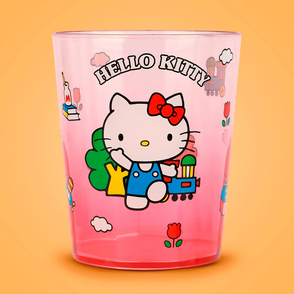 Vaso Para Baño Sanrio Hello Kitty Plástico Rojo Degradado