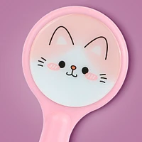 Cepillo Para Cabello Gatito Animal Faces Sintético Rosa