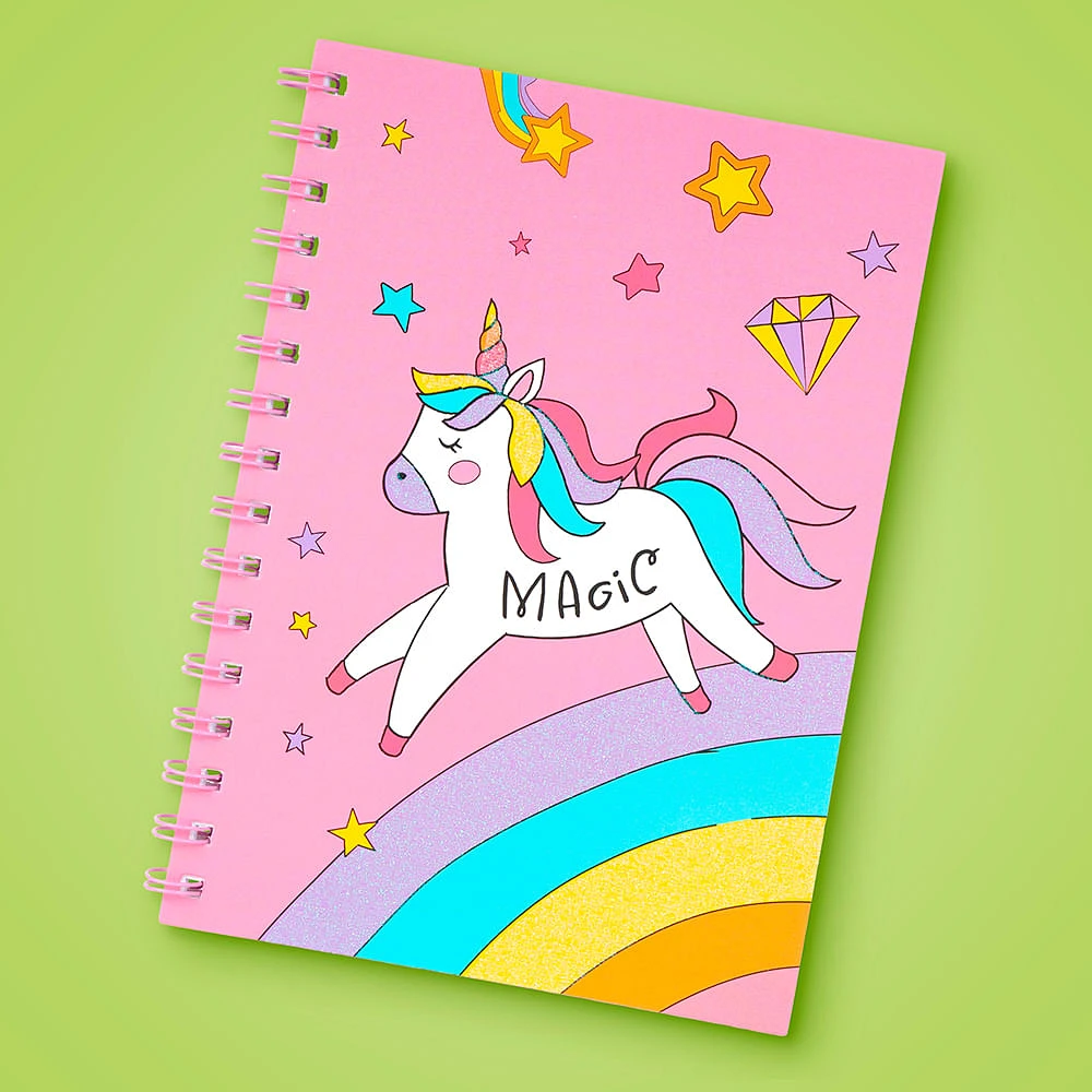 Libreta De Espiral Unicornio 14.5x20.7 cm 64 Hojas