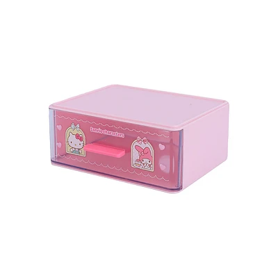 Organizador De Escritorio Con Cajón Sanrio Plástico Rosa 17x8.2 cm