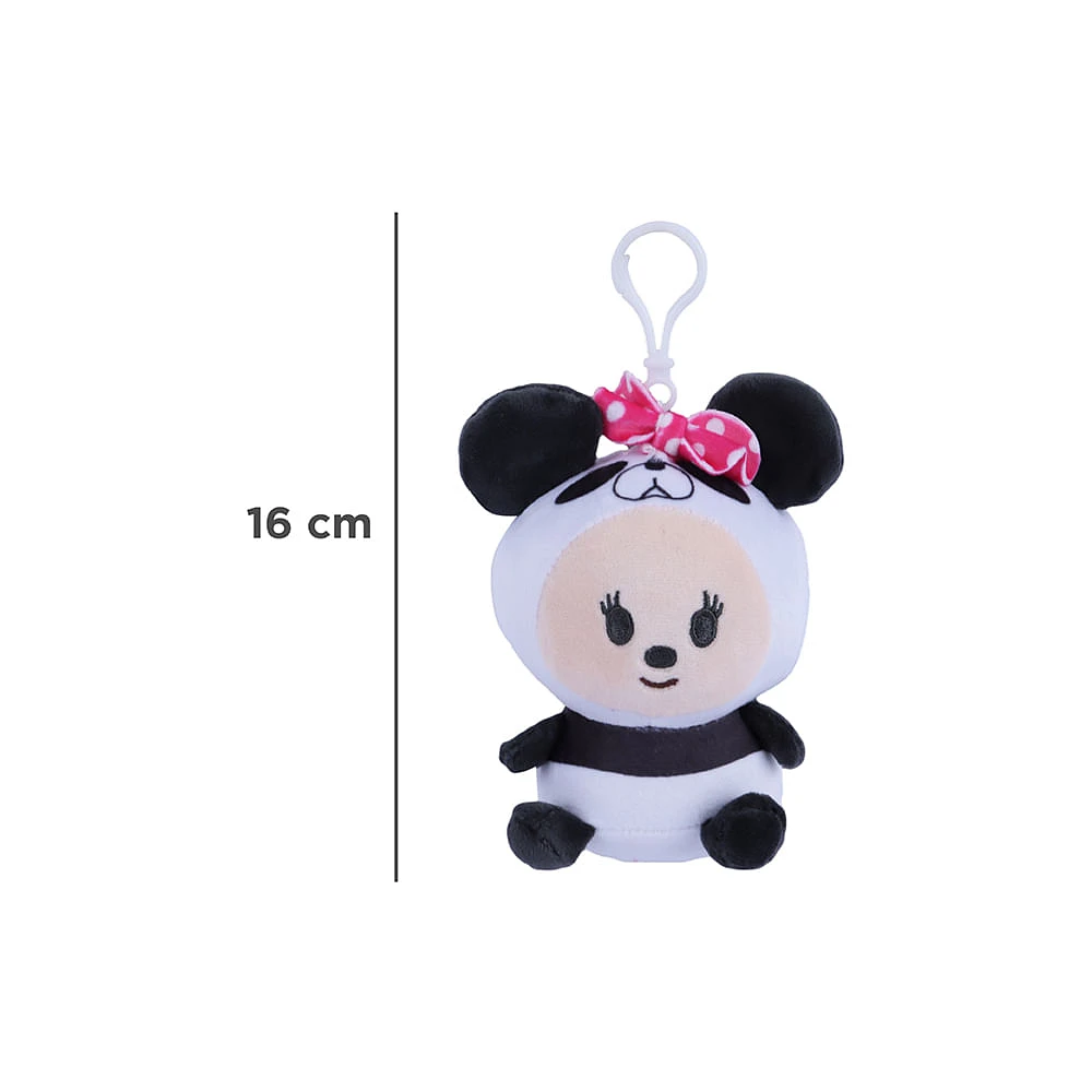 Llavero Disney Minnie Mouse Disfrazada De Panda Felpa 16 cm