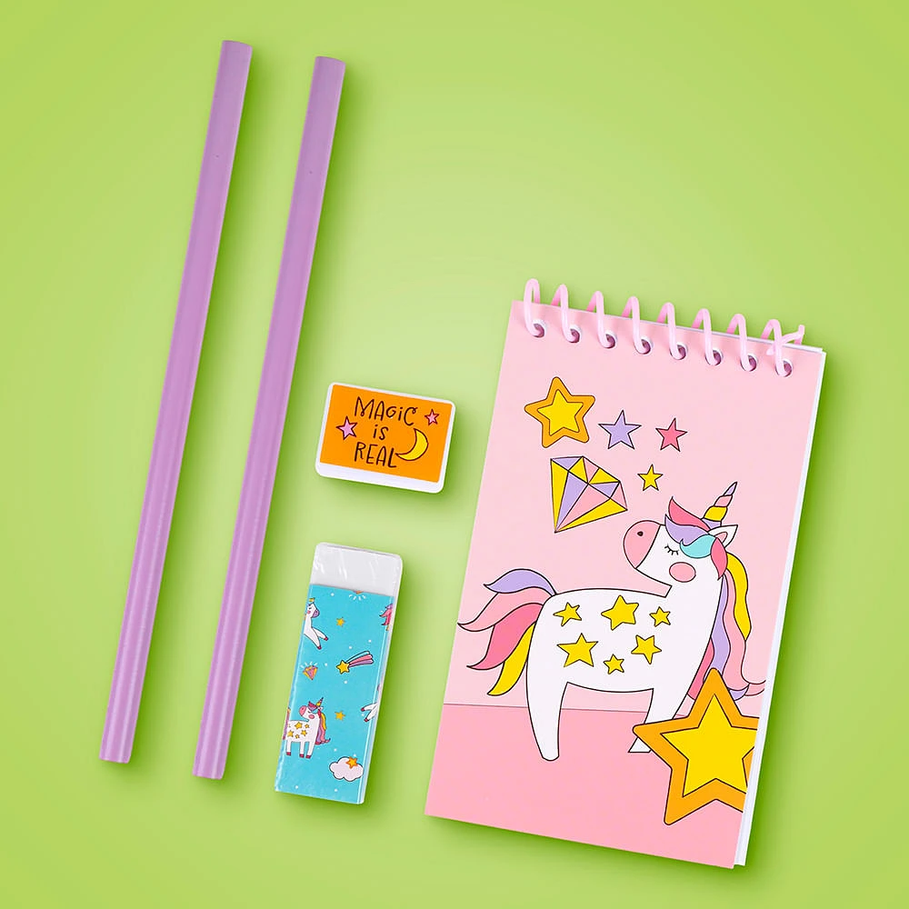 Kit De Papelería Unicornio 6 Piezas