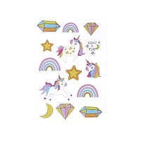 Plantilla De Stickers Unicornio 14 Piezas