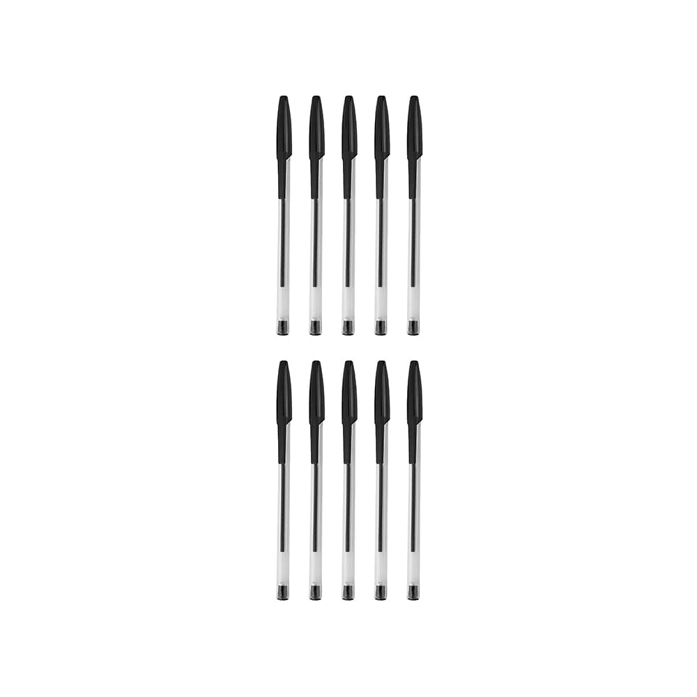 Set Plumas De Gel Tinta Negra 1 mm 10 Piezas