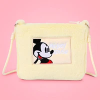Bolso Crossbody Disney Mickey Mouse Afelpado Textil Amarillo 19x16 cm
