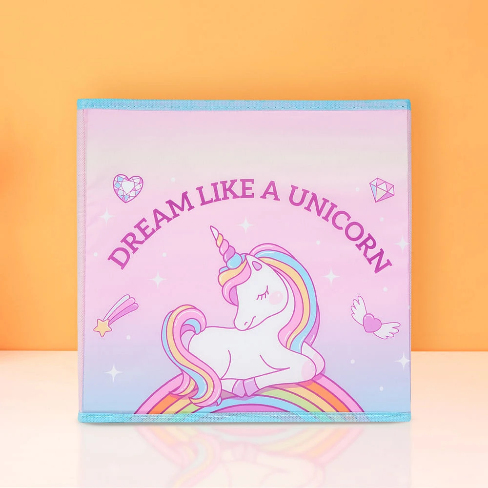 Organizador Unicornio Plegable Textil Lila 27x27 cm