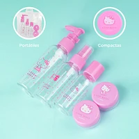 Kit Botellas De Viaje Sanrio Hello Kitty Plástico 5 Piezas