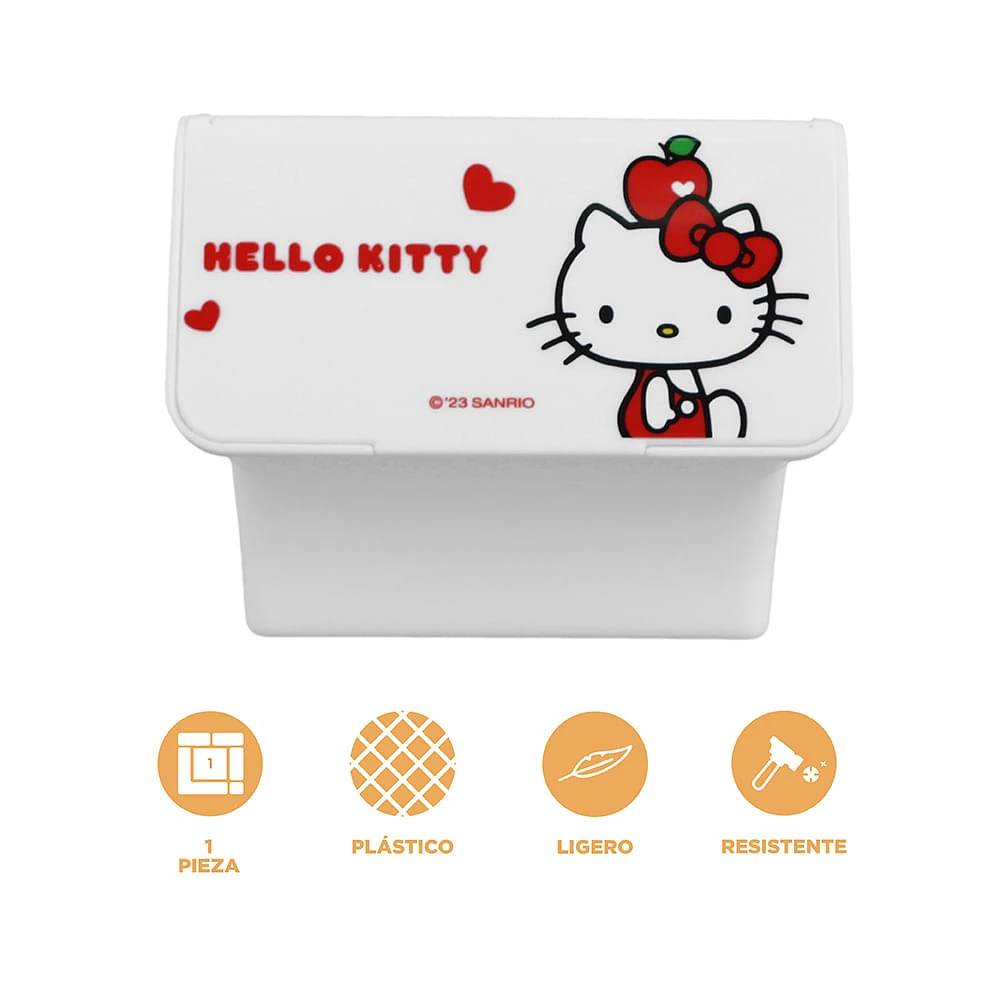 Organizador De Escritorio Sanrio Hello Kitty Plástico Blanco 12.3x8.2 cm