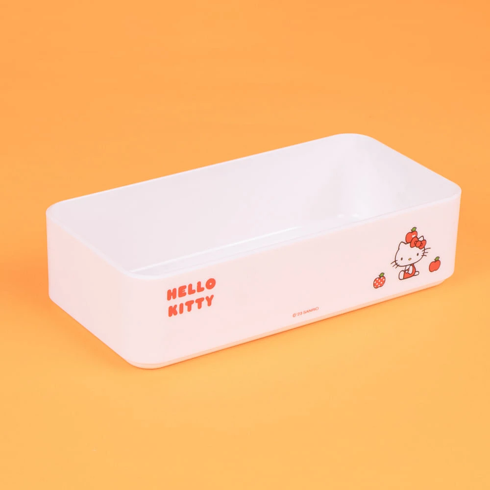 Organizador De Escritorio Sanrio Hello Kitty Plástico Blanco 17x8.5 cm