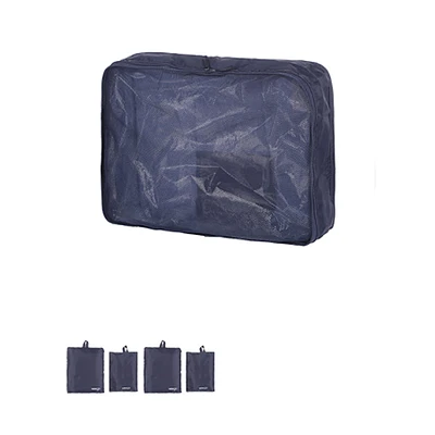 Bolsa De Viaje Plegables Sintética Azul