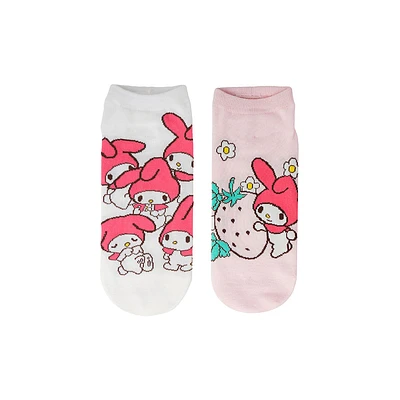 Set Tines Para Mujer Sanrio My Melody Textiles Talla 23-25 2 Pares