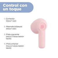 Audífonos Inalámbricos Con Estuche De Carga Sanrio My Melody TWS Rosas BT 5.2