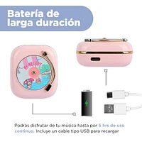 Audífonos Inalámbricos Con Estuche De Carga Sanrio My Melody TWS Rosas BT 5.2