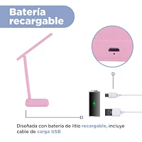 Lámpara De Escritorio Sintética Rosa