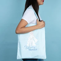Bolsa De Compras Frozen Elsa Textil Azul 34x40 cm