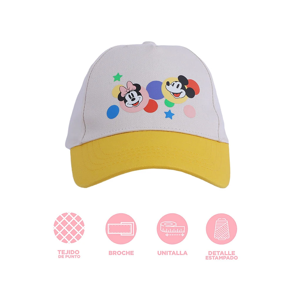 Gorra Disney Infantil Textil Blanca Unitalla