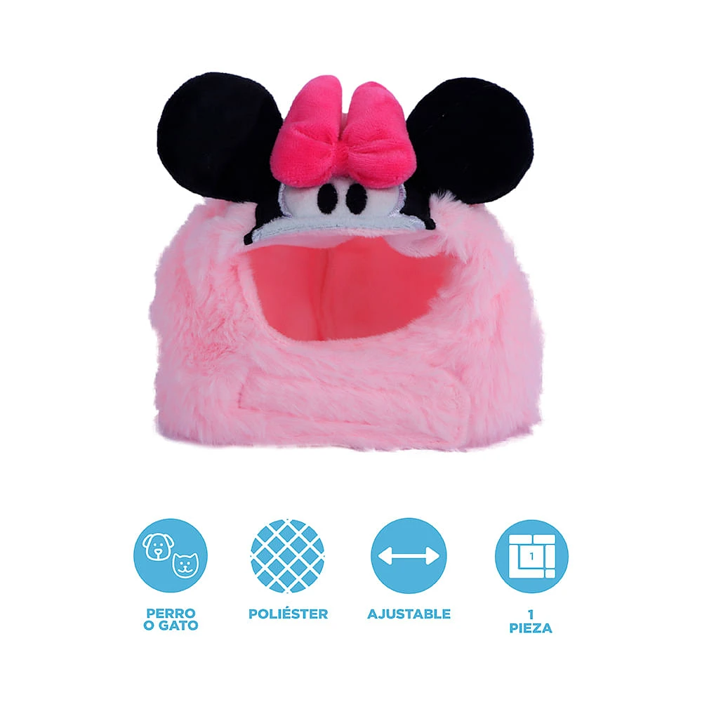 Gorro Para Mascota Disney Minnie Mouse Textil  Rosa Unitalla