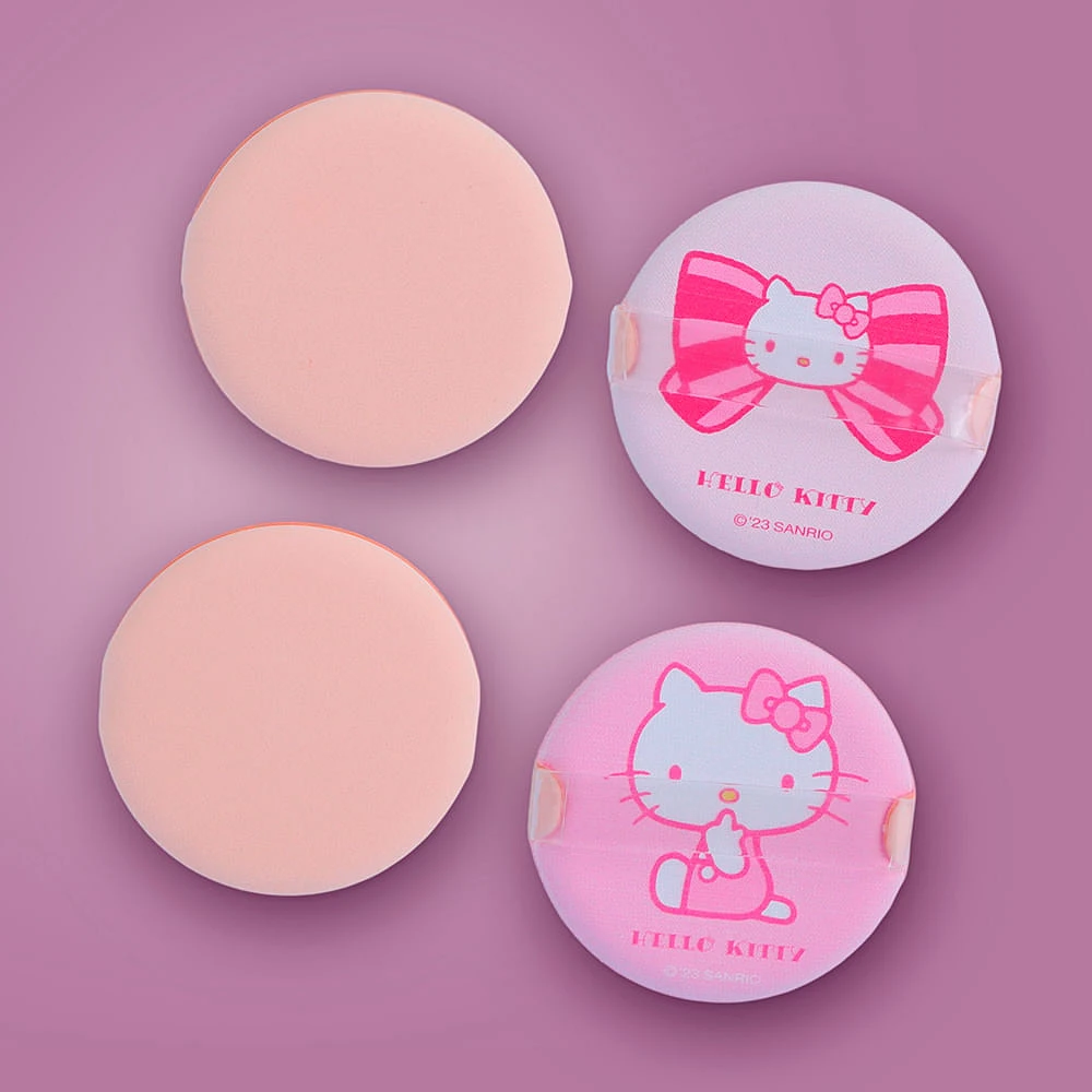 Set Esponjas De Maquillaje Sanrio Hello Kitty Rosas 4 Piezas