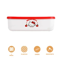Caja De Almacenamiento Sanrio Hello Kitty Plástico Blanca 26.3x7.6 cm
