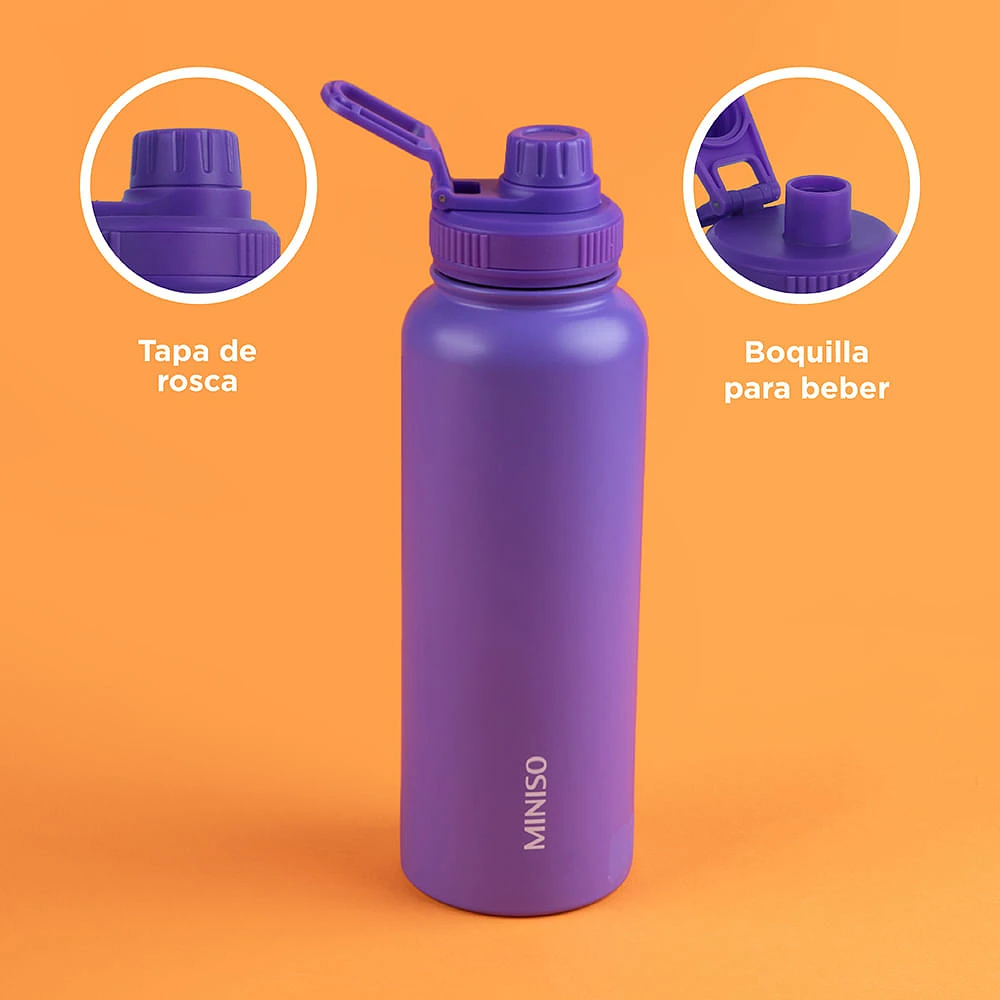 Termo Con Tapa Enroscable Acero Inoxidable Purpura 1400 ml