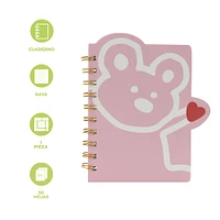 Libreta Pink Romance 10.5x14.2 cm Rayas 50 Hojas