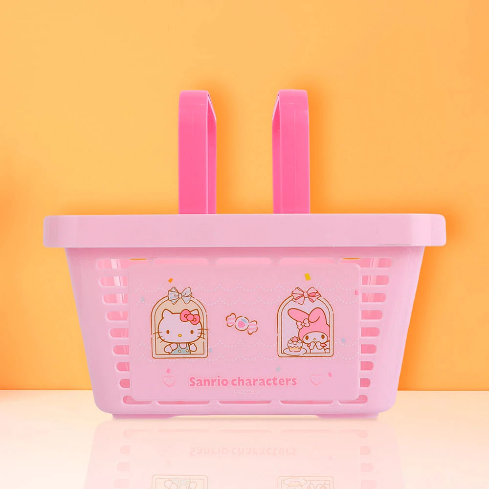 Cesta De Almacenamiento Sanrio Sintética Rosa 24.5x17.7 cm