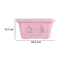 Cesta De Almacenamiento Sanrio Sintética Rosa 24.5x17.7 cm