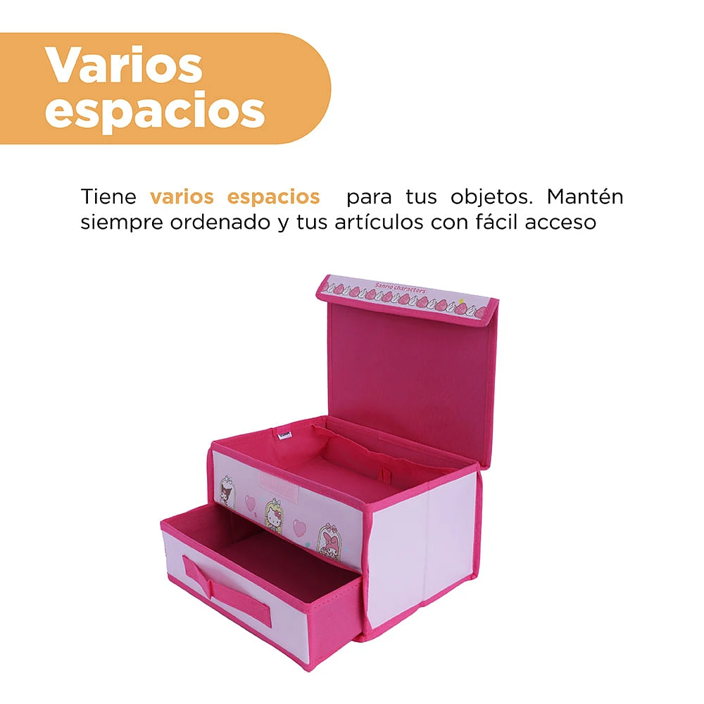 Organizador Plegable Sanrio Textil Rosa 26x15 cm