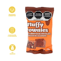 Fluffy Brownies Cubiertos De Chocolate Con Trozos De Cacahuate 60 gr