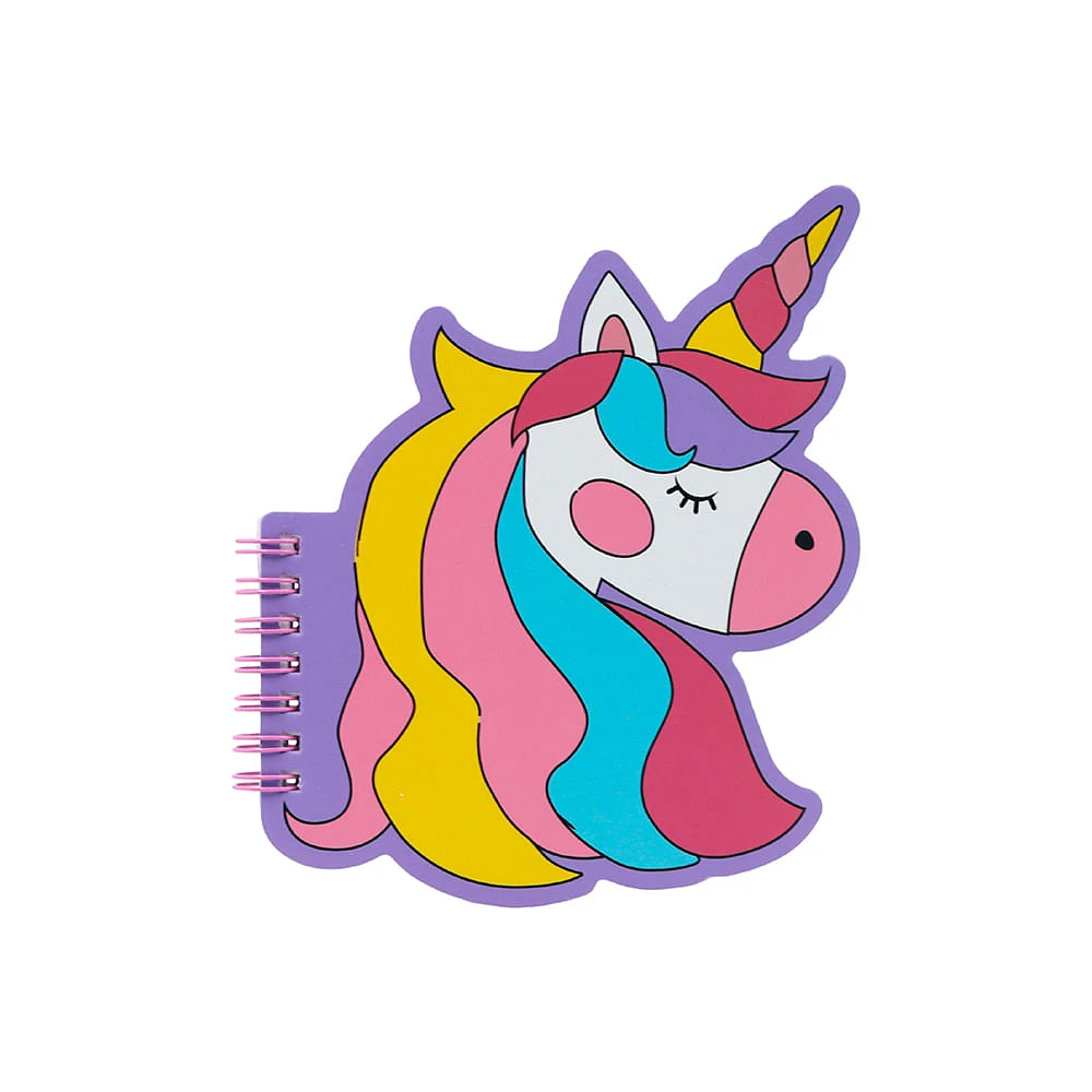 Libreta De Espiral Unicornio Pasta Suave Rayas 80 Hojas