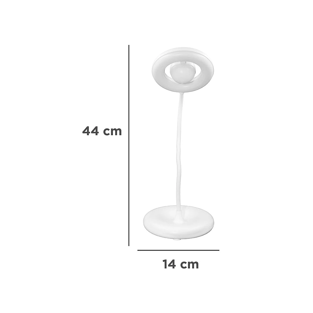 Lámpara De Escritorio Inalámbrica Sintética Blanca