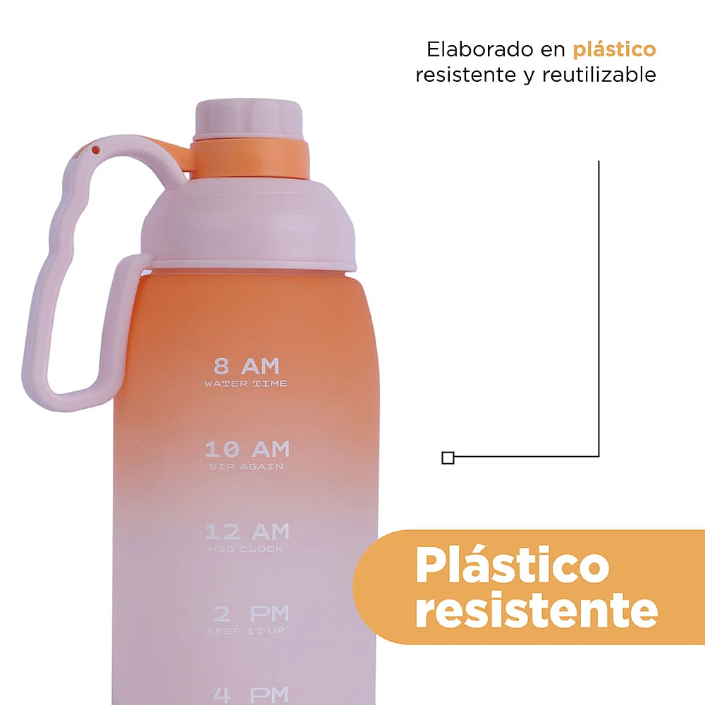 Cilindro Deportivo Motivacional Plástico Degradado 1800 ml